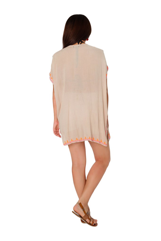 Georgia Tan Kaftan Resort Wear Top