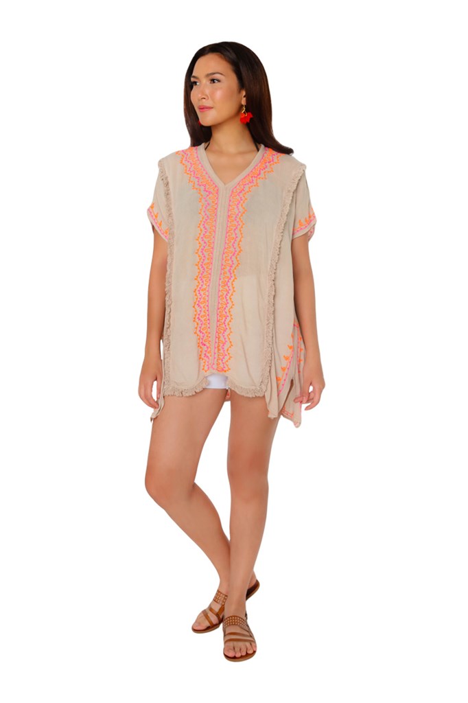 Georgia Tan Kaftan Resort Wear Top