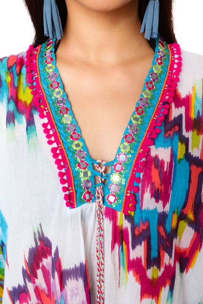 Tulum Kaleidoscope Print Swimsuit Cover Up