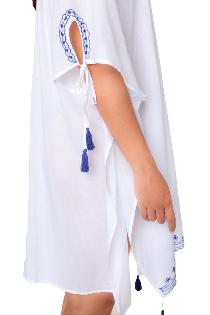 Anouk White Kaftan  Resort Wear Swimsuit Cover Up