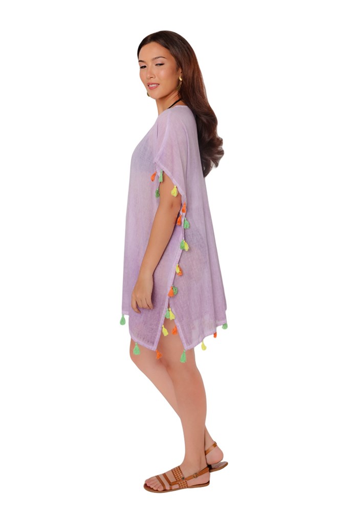 Sienna Light Lavender Kaftan  Resort Wear Swimsuit Cover Up