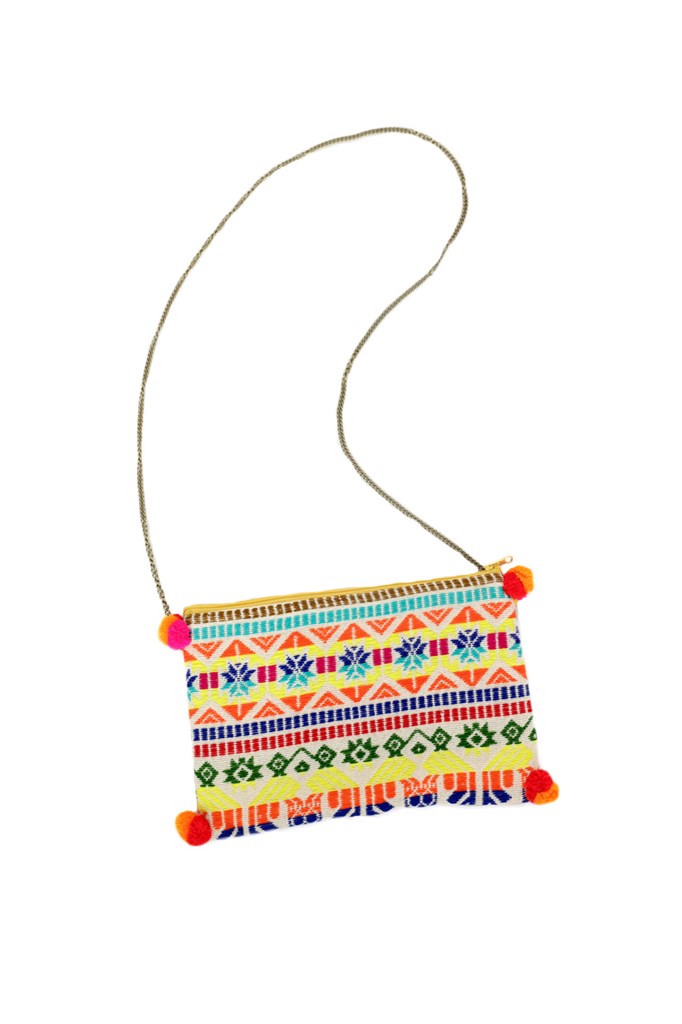 Pria Aztec Print Resort Wear Clutch Bag