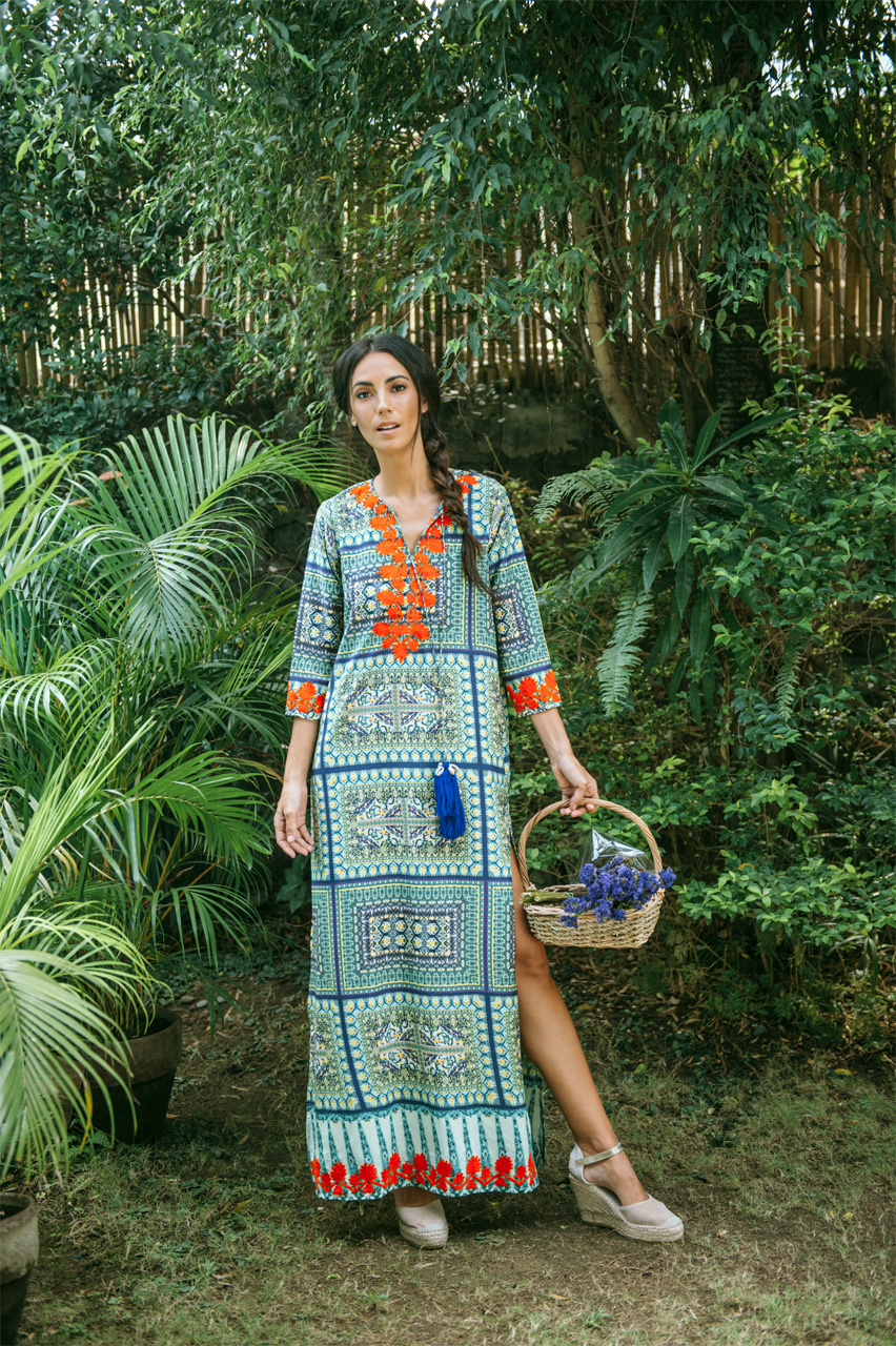 Rosellini Long Tunic Dress - Where Two Find Me Resort Wear Philippines