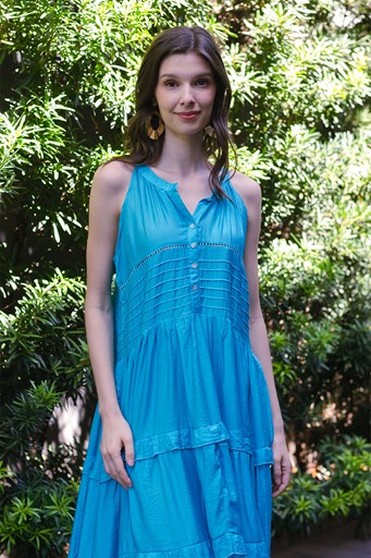 Fresia Maxi Dress (Blue)